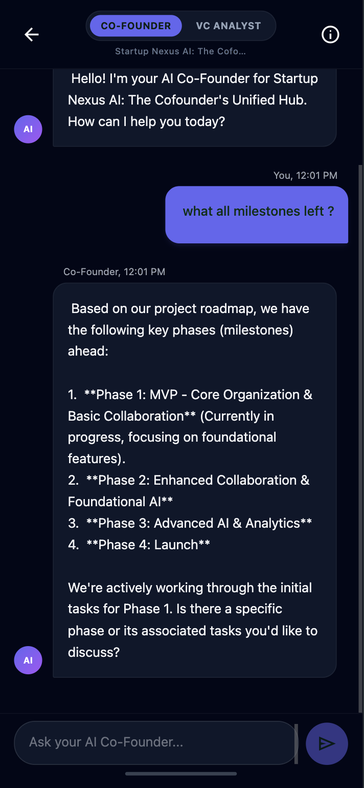AI Co-Founder Chat